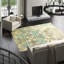 Brocade Floral Area Rug in Green/Gray/White-40706142