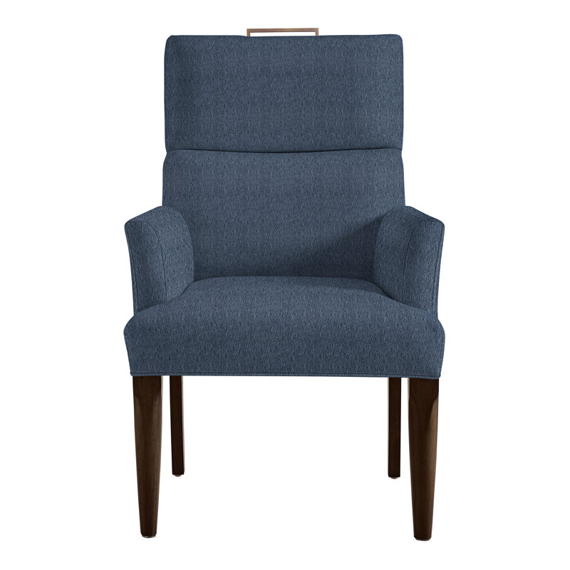 Thom Filicia Home Fabric Tight Back Arm Chair, Navada Blue, Havana