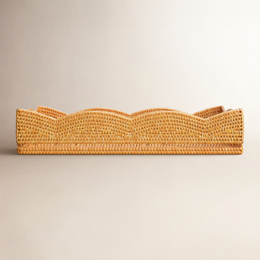 Landry Decorative Tray, Honey Brown, Without Glass