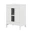 Meuble-lavabo de salle de bain 24 po avec lavabo en céramique, 1 porte en verre, 2 tiroirs à fermeture douce et tablette réglable-114292030