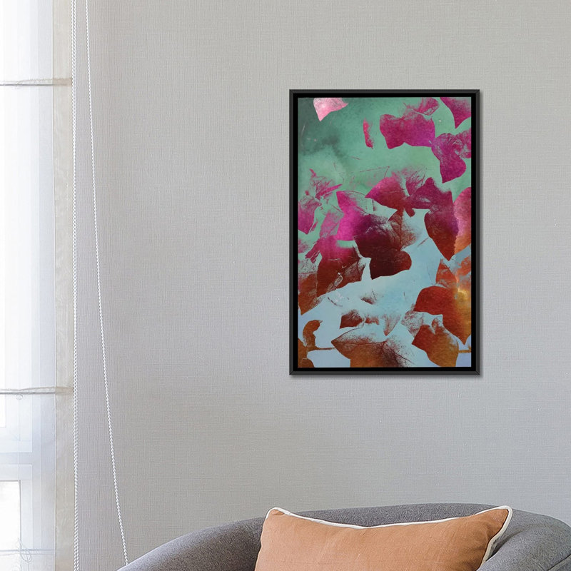 «Ivy», impression sur toile, H 26 po x l 18 po x P 1,5 po, Toile avec cadre flottant noir, Pas de tapis