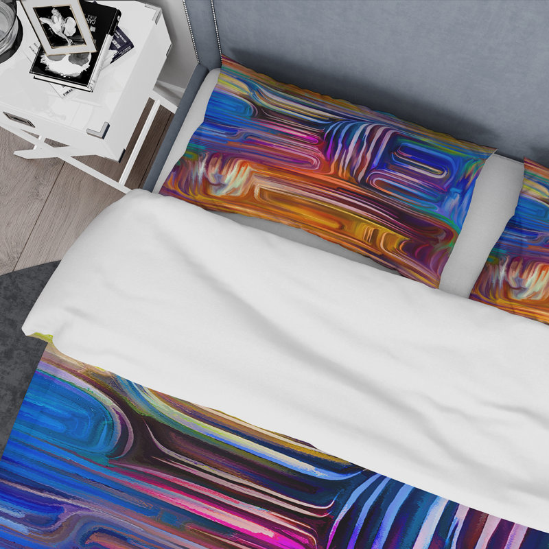 Color Fusion V - Ensemble de housse de couette moderne - Microfibre de polyester
