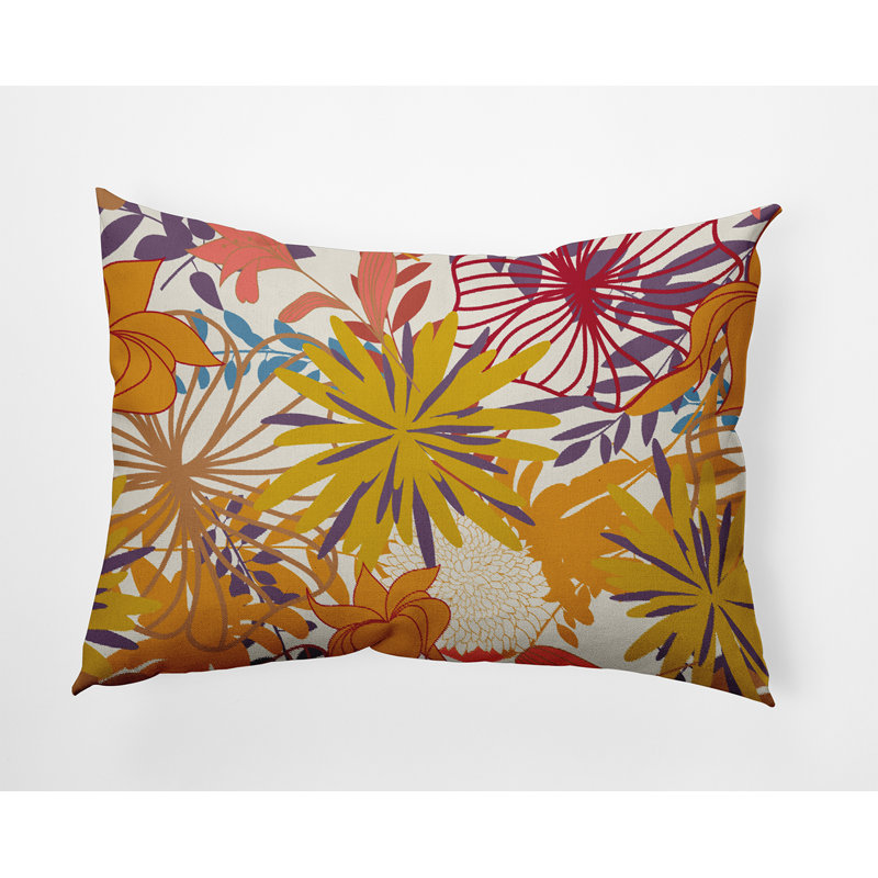  Housse et insert de coussin rectangulaire en polyester pour l'intérieur et l'extérieur, Moutarde