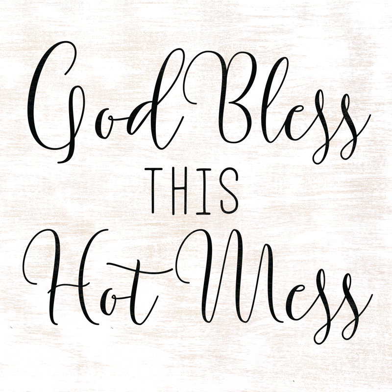God Bless Hot Mess 2 - Wrapped Canvas Print, 30cm H x 30cm W x 3.8cm D x 3.8cm D