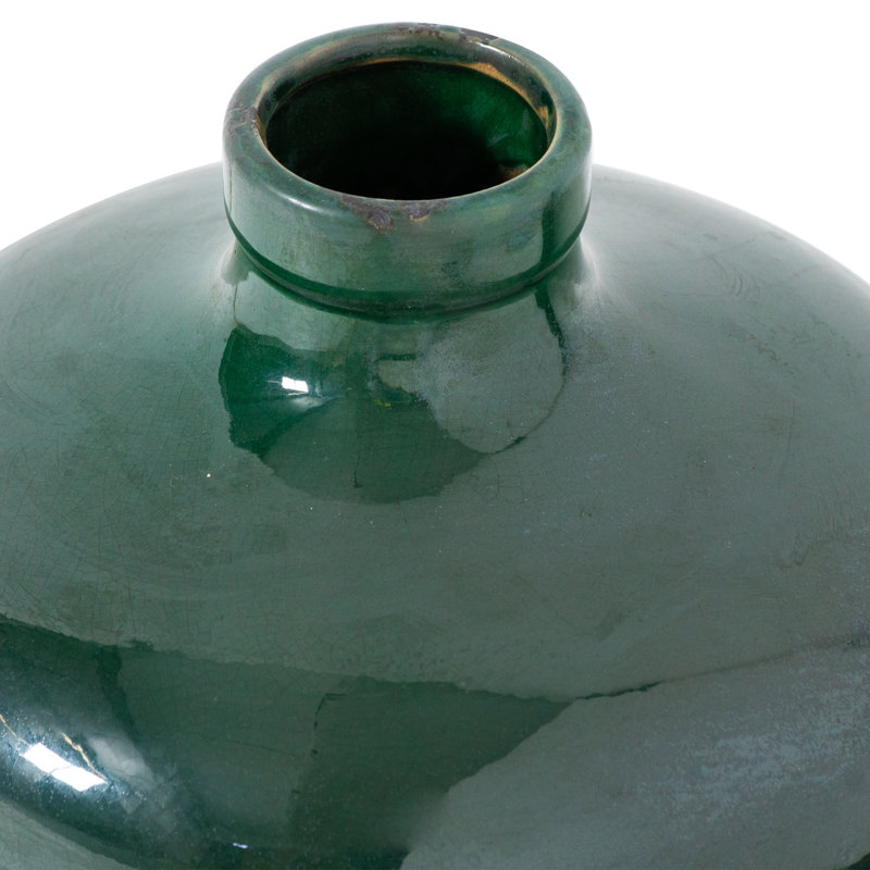 Catheline Handmade Ceramic Table Vase, Green