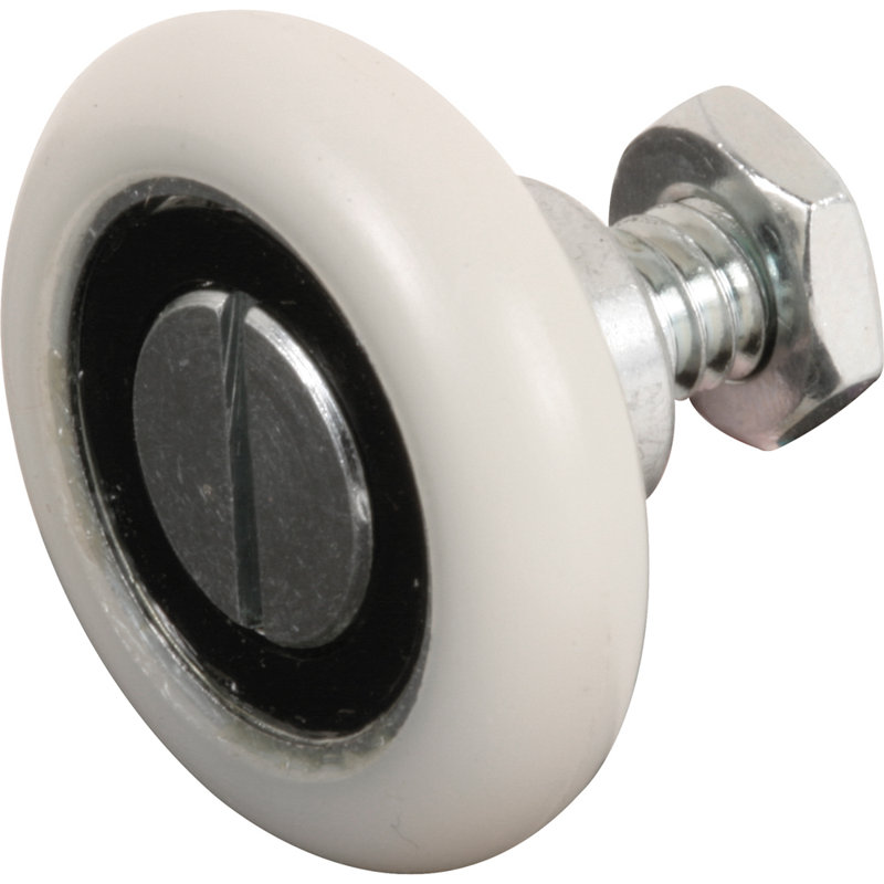 Prime-Line 1-1/8 in. White, Nylon, Ball Bearing Drawer Rollers