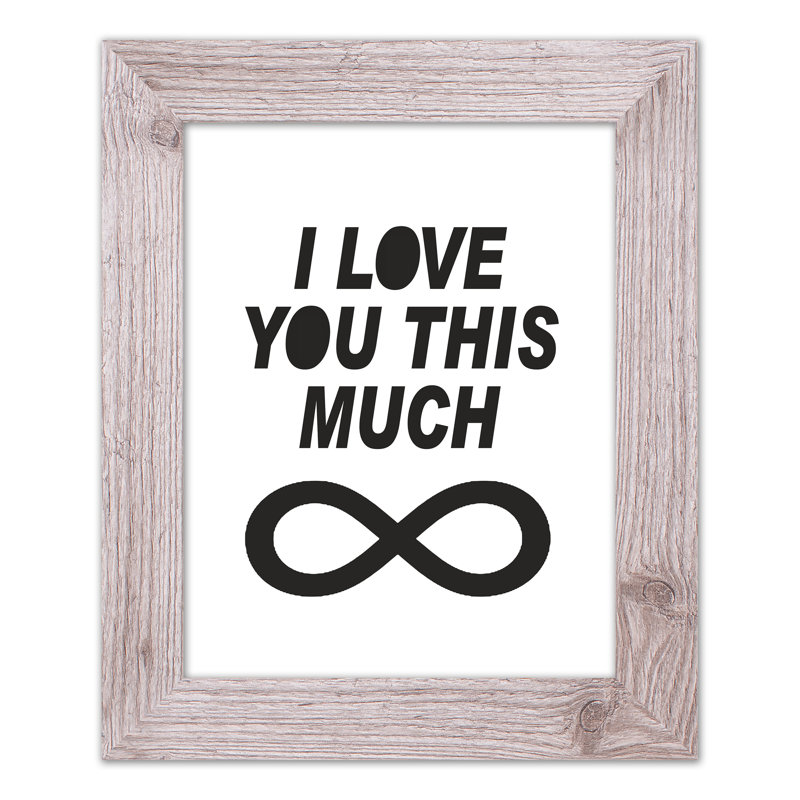 «Love this beaucoup mains», art encadré, H 14 po x l 11 po x P 0,75 po, Cadre blanc