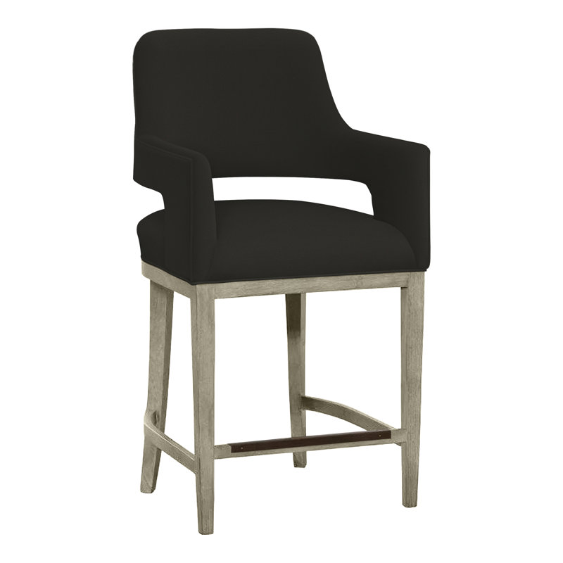 Tabouret de bar et de comptoir Josie, Amande chamois, Perigold montage onyx