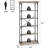 6-Tier Industrial Bookshelf, Tall Rustic Wood Bookcase with Metal Frame, Vintage Display Storage Rack-1972123040