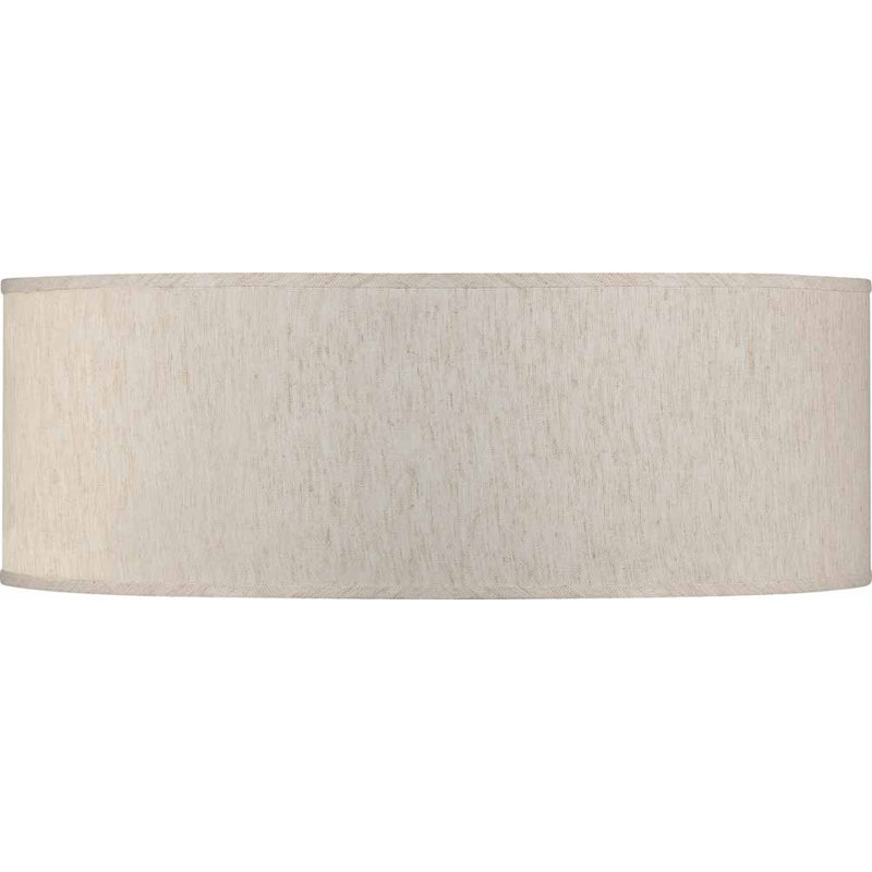 Abat-jour de luminaire suspendu en tissu à finition lin écru H 9 po x l 24 po V0043-40