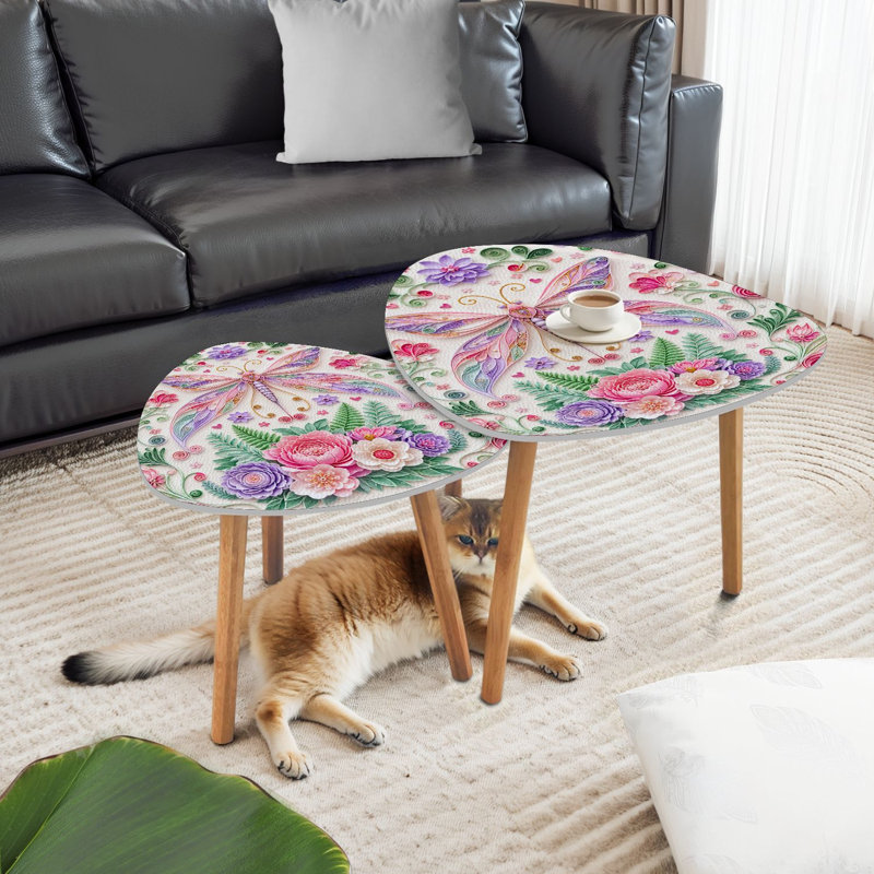 Ensemble de 2 tables basses gigognes Triangle