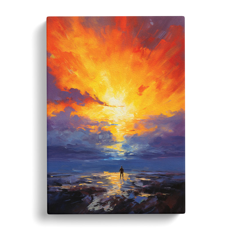 Sunset Gestural - Print, 76cm H x 50cm W x 3cm D