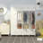 Portable Wardrobe Foldable Closet With 20 Compartments, Combination Armoire Modular Cabinet Clothes Storage Organizer Shelf With Clothes Hanging Rails For Bedroom
