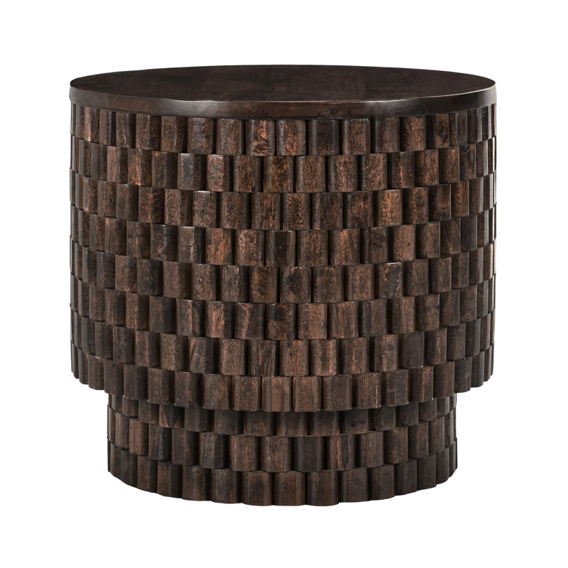 Abshire 25" Solid Wood End Table, Brown