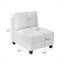 Canapé modulaire blanc 29,5 po avec rangement modulaire en tissu 29 po