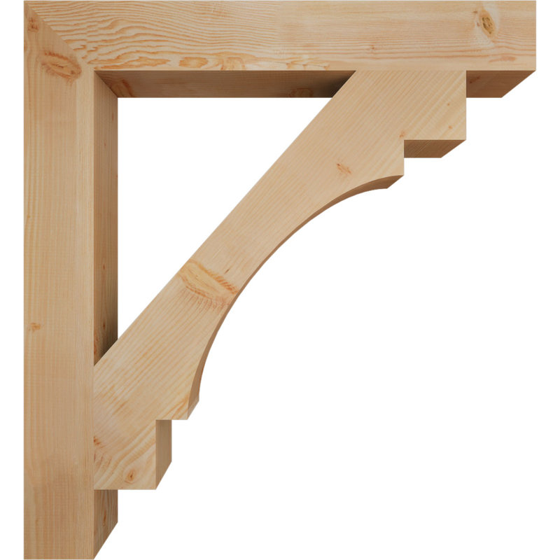 5 1/2"W x 44"D x 48"H Merced Block Smooth Bracket, Douglas Fir, Douglas Fir, 48" H x 5.5" W x 44" D