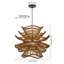 Luminaire suspendu 1 lumière rotin fleur brune-1011922109