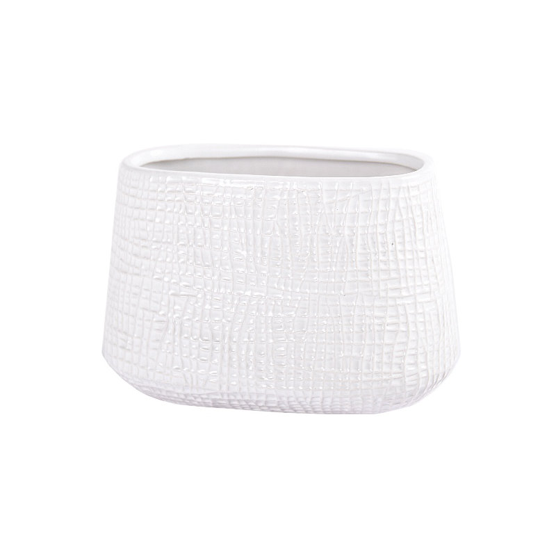 Ralphie Ceramic Table Vase, White