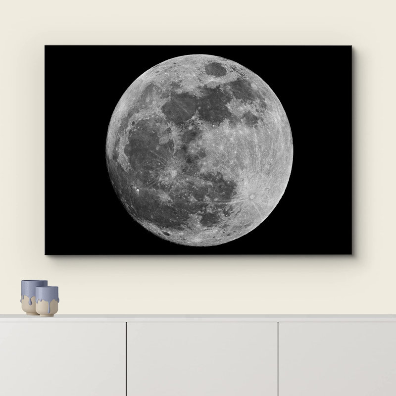 "Pleine lune" sur toile, H 32 po x l 48 po, Toile tendue