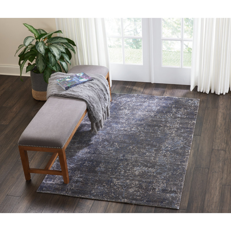 Tapis charbon noué à la main Culbreth, Rectangle 3 pi 9 po x 5 pi 9 po