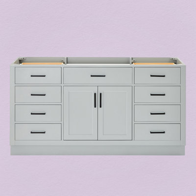 Osoria 66'' Solid Wood Single Bathroom Vanity Base Only, Base Cabinet without Top