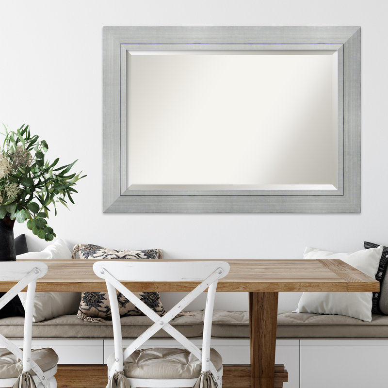 Leeloo Wood Flat Wall Mirror, 31.13" H x 43.13" W  x 1.13" D