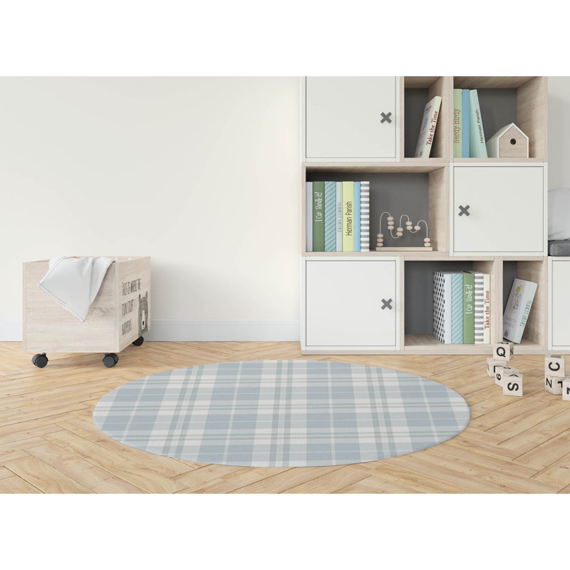 Tapis de jeu Tartan Block Deep Kids, Bleu