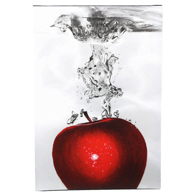 Red Apple Splash by Roderick Stevens - Photograph on Canvas