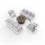 Ensemble de conversation en osier / rotin pour 8 personnes avec coussins Areefa-377899925