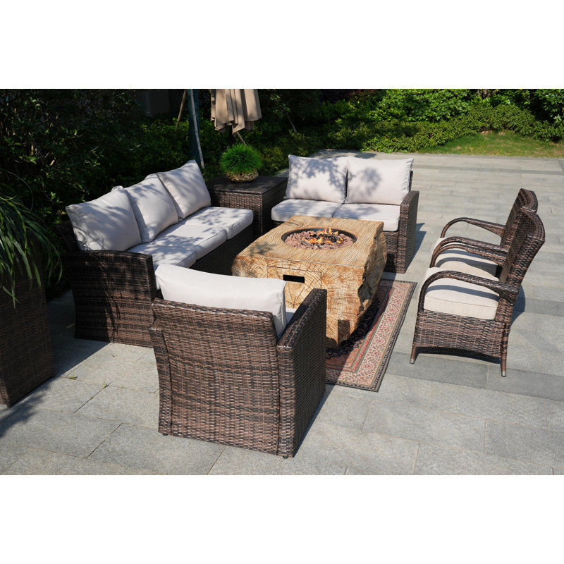 - Person Patio Conversation Set with Cushions