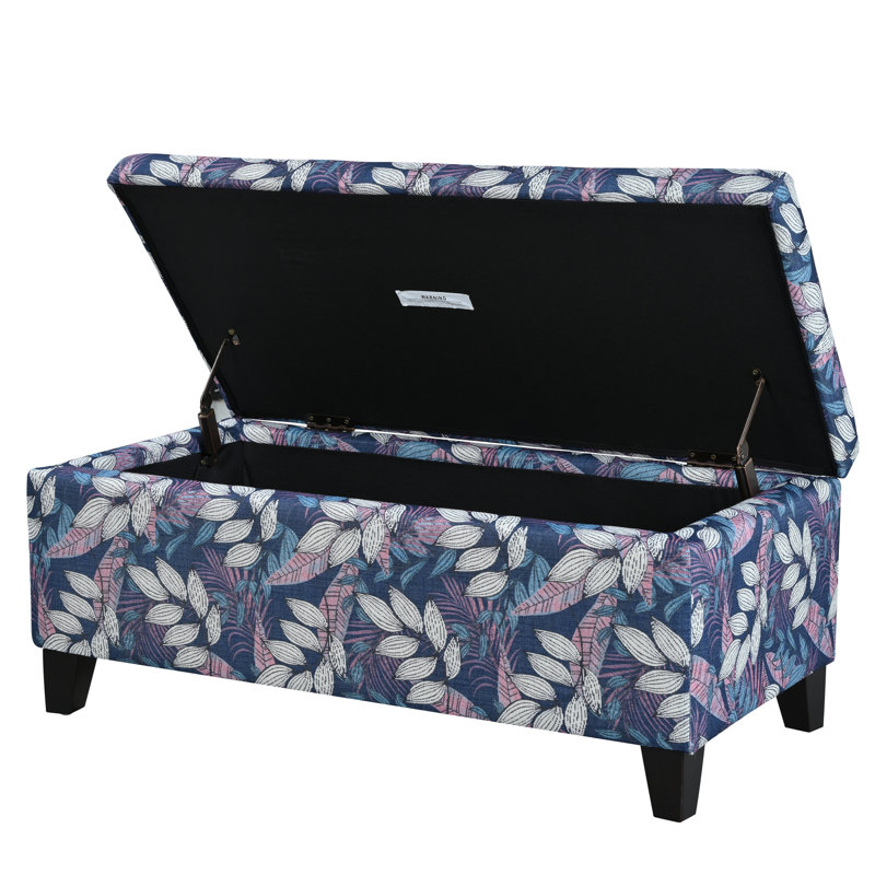 Repose-pieds de rangement luxueux rembourré avec charnières à fermeture en douceur pour le salon