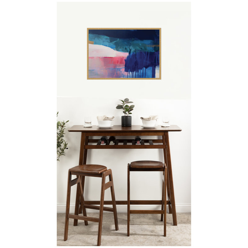 «Blue Current No. 2» par Amy Lighthall, reproduction d'art sur toile encadrée