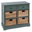 Unité de rangement 4 paniers et 2 tiroirs Beverly Wood-17610633