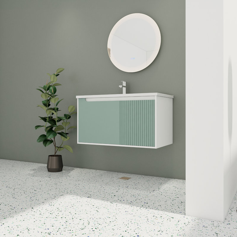 Meuble-lavabo simple 36,07 po avec plateau en pierre Keyauna