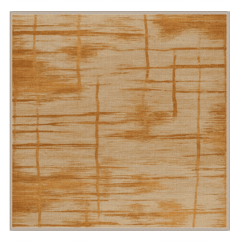 Tapis beige lavable à la machine, Carré 8 pi