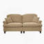 Elegant Mid Century Sofa Couch With Flared Arms, Removable Ruffles, And Spindle Legs, Ideal For Comfy Living Room Seating-1022385490-1022385488
