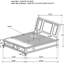 Lit plateforme très blanc crème avec deux tiroirs, panneau de rangement, tiroirs de rangement en bois et tête de lit, blanc, structure d'ingénierie solide