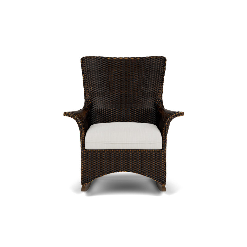 Mandalay Outdoor Rocker Chair, Rollo Linen, Mink