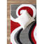 GloryRugsModernAreaRug - RedSwirls, tapis contemporain pour chambre à coucher, salon, salle à manger-365327975