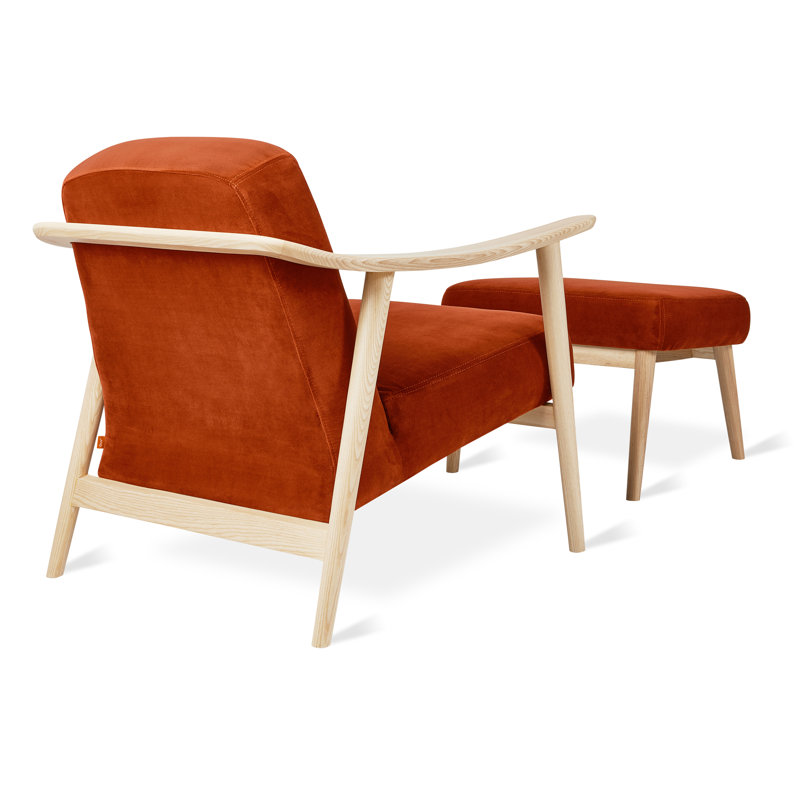 Baltic Armchair, Velvet Russet Velvet, Ash Natural