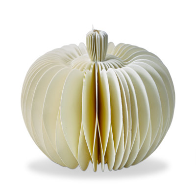 Citrouille décorative en papier pour petit jour de l'Action de grâce blanche