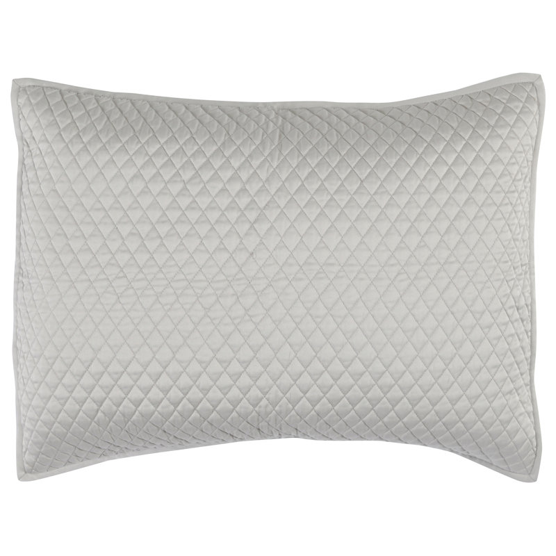 Winthrop Sateen Sham, Silver Gray, Standard