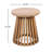 Outdoor Acacia Wood Patio Side Table, Round Coffee Table For Backyard, Lawn, Balcony,Light Teak-1195398586