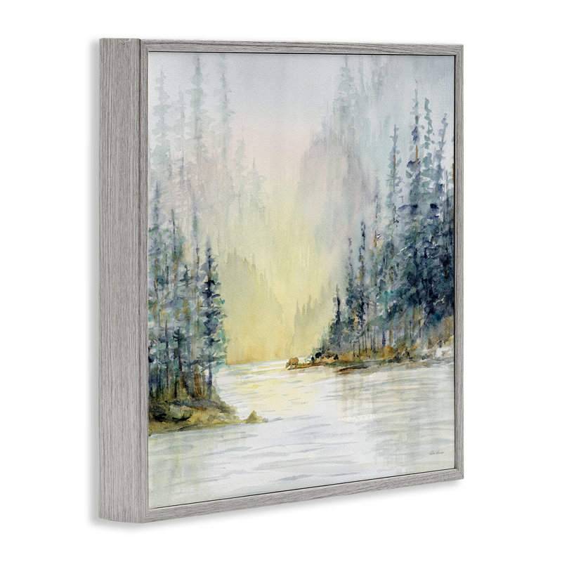«Winter Woodland Scene», art de la giclée encadrée par Patti Bishop, Estampe numérique Farmhouse, H 24 po x l 24 po