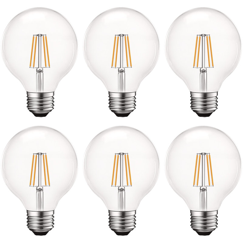 5 W (équivalent à 60 W), ampoule DEL G25 à intensité variable, culot moyen E26 (standard), 2 700 K