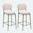 29'' Upholstered Bar Stools Velvet Counter Stool With Backrest & Footrest Set Of 2 Round Dining Chairs For Kitchen