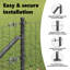 Vidaxl Fence Posts With Base Plates 7 Pcs Diameter32mm Galvanised Steel-114618566-114618562