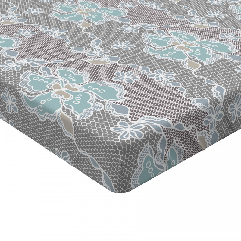 Microfiber Floral Fitted Sheet, Full Fitted Sheet