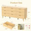 Commode Ã  9 tiroirs pour chambre Ã  coucher, commode en bois cannelÃ© pour chambre d'enfant, chambre de bÃ©bÃ©, entrÃ©e