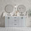 Meuble-lavabo double 67 po avec comptoir en quartz pur Ariel Kelly-105988680